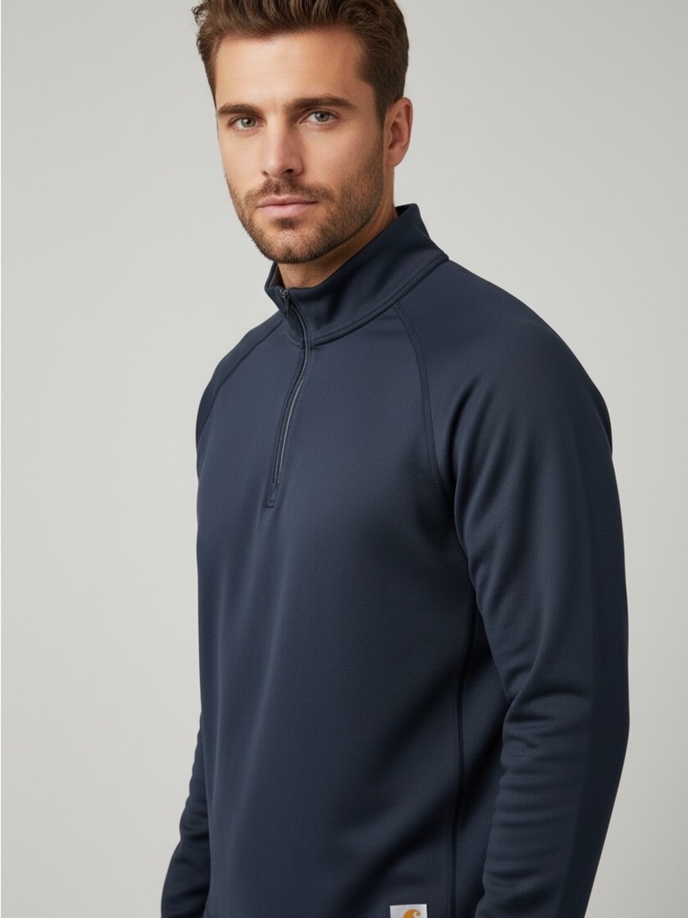 Carhartt Men's Navy Quarter-Zip Performance Shirt Jacket